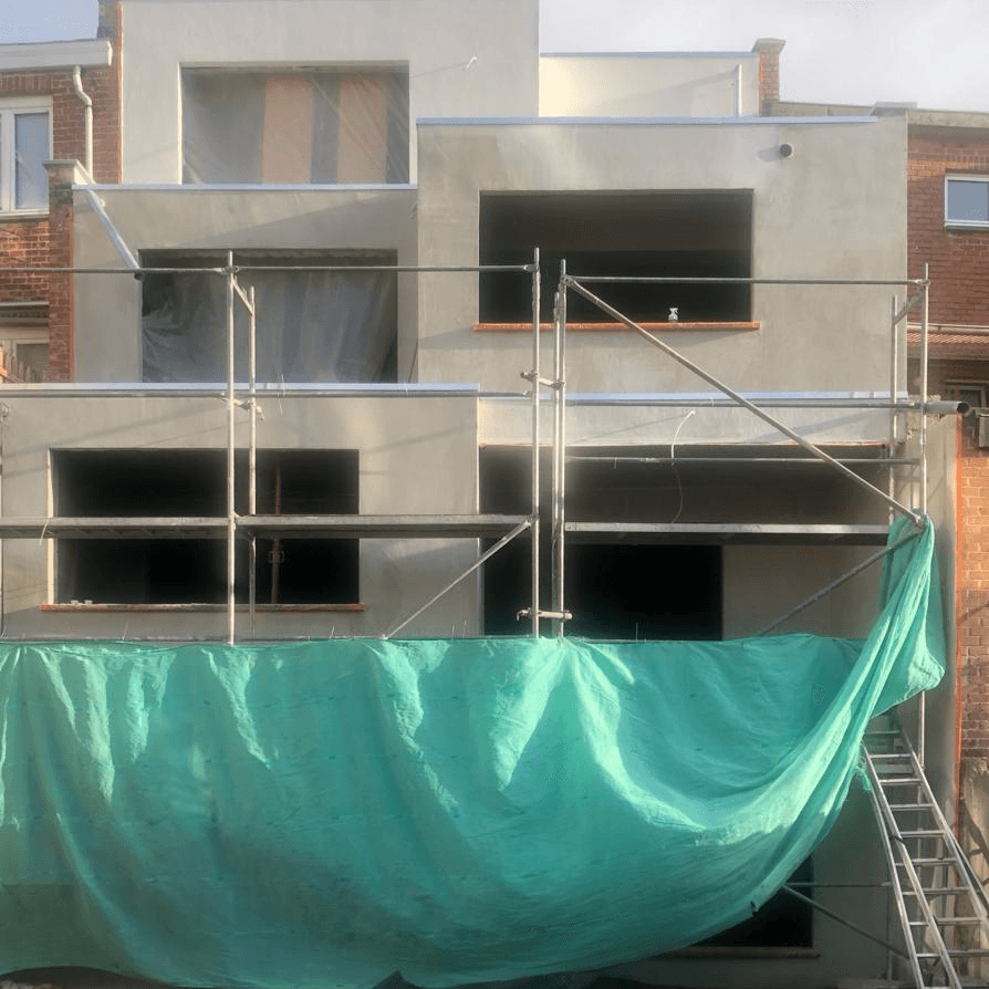Avant travaux de Façade à Uccle — Ravalement de façade par GLOBAL66